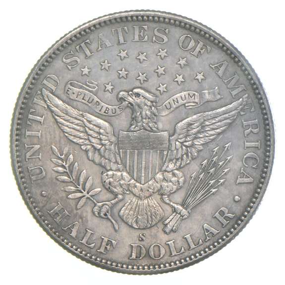 1892-S Barber Half Dollar