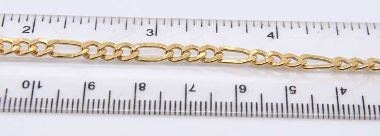 Fantastic Yellow Gold Figaro Chain Necklace