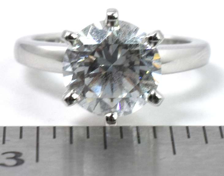 Sterling Silver Solitaire CZ Ring