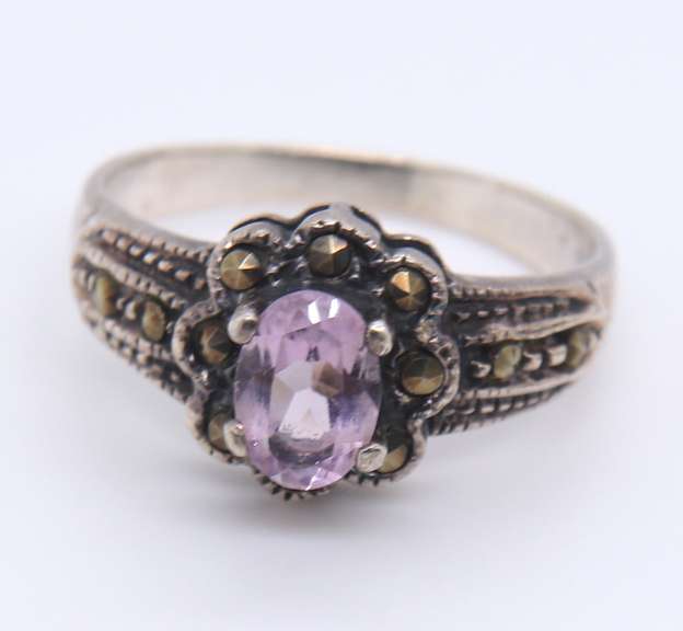 Vintage Sterling Silver Lot of 2 Gemstone Rings