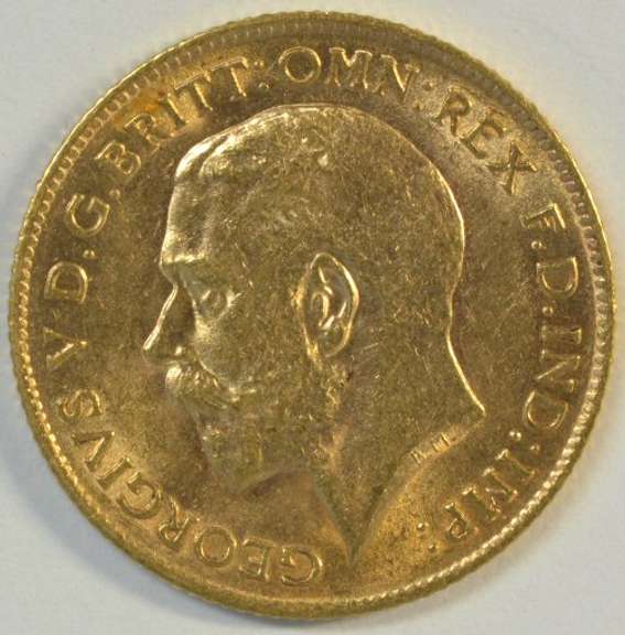 Lustrous Choice BU 1912 Great Britain Gold Half Sovereign