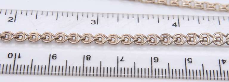 925 Sterling Silver Fancy Link Chain Necklace
