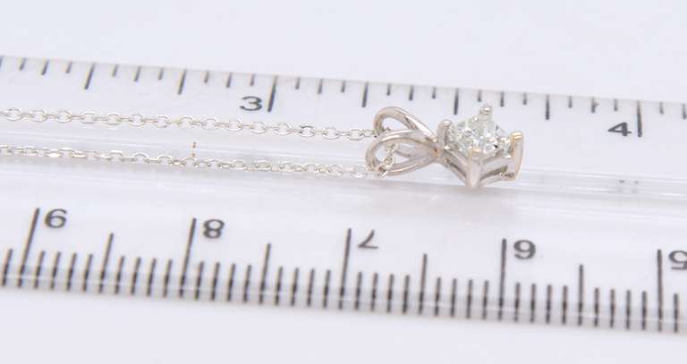 Dazzling Princess Cut Diamond Pendant on Chain