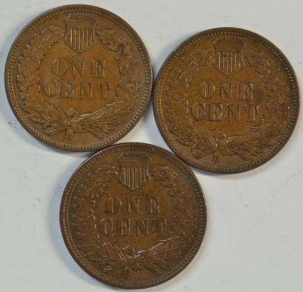 3 Diff. Choice Brown Uncirculated Indian Head Cents
