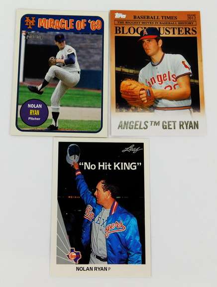 3 Nolan Ryan Baseball Cards