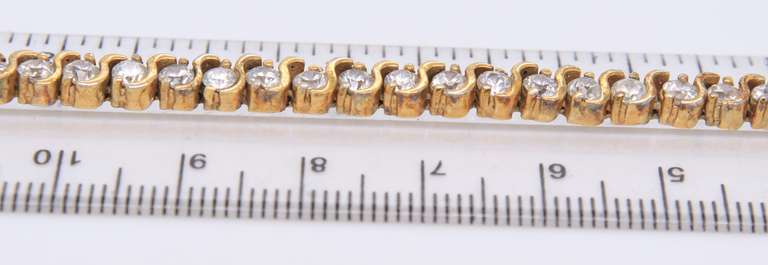 Vintage Sterling Silver Cubic Zirconia Tennis Bracelet