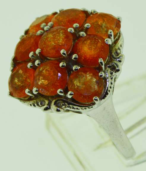 Sterling Silver Two Citrine Rings