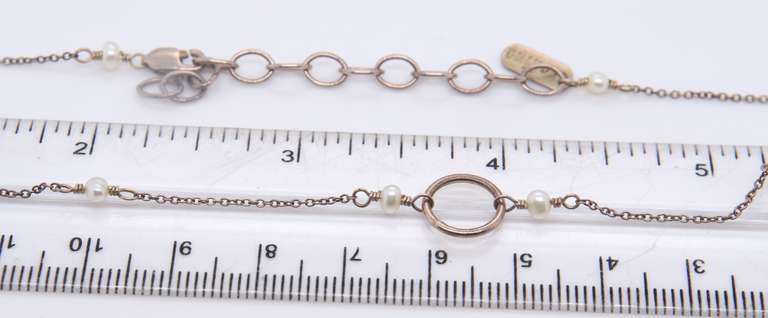 Vintage Sterling Silver Pearl Necklace
