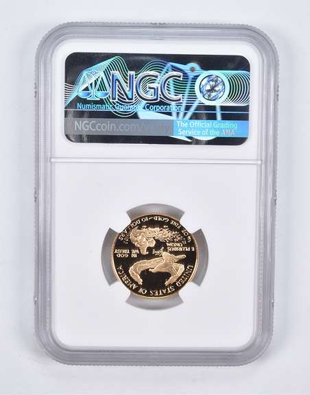 PF70 UCAM 1990-P $10 American Gold Eagle 1/4 Oz. .999 Fine Gold NGC
