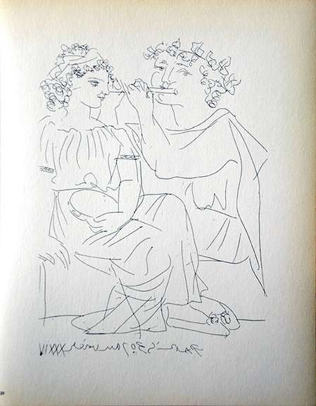 PABLO PICASSO, FLUTE PLAYER AND GIRL