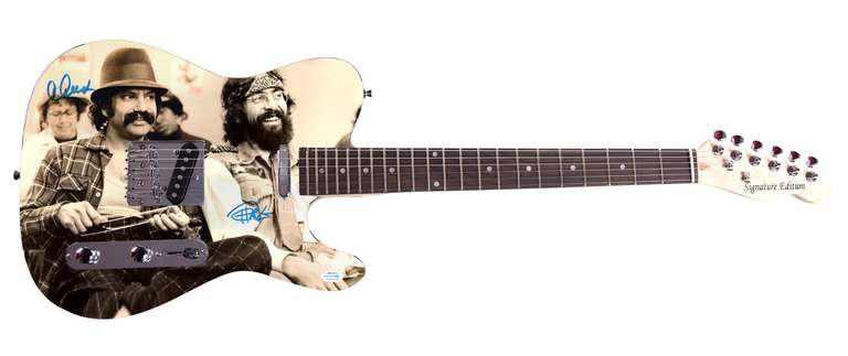 Cheech And Chong Up In Smoke Still Smoking Graphics Photo Poster Signed Guitar