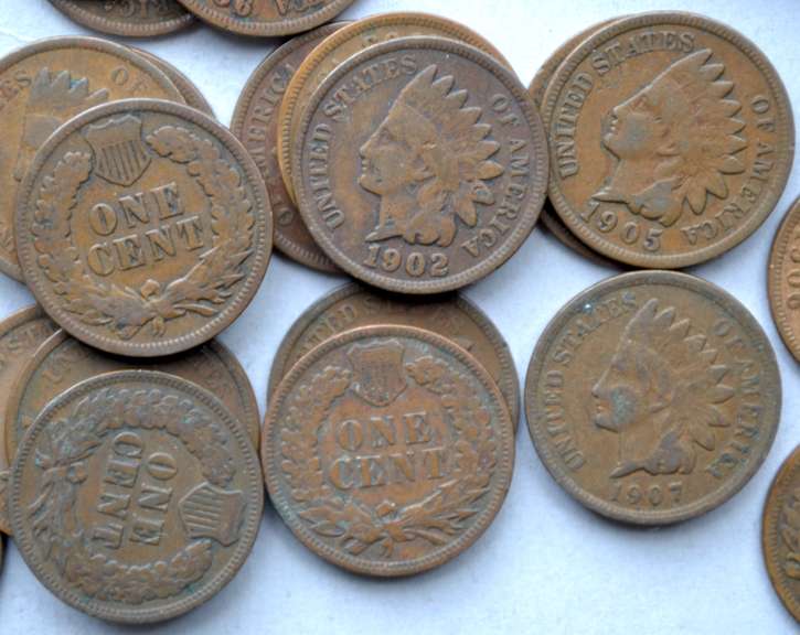 50 1890 1900 Era Indian Head Cents
