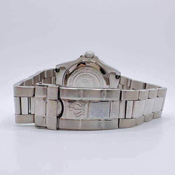 Men's Stainless Steel Diver Watch with Day Date