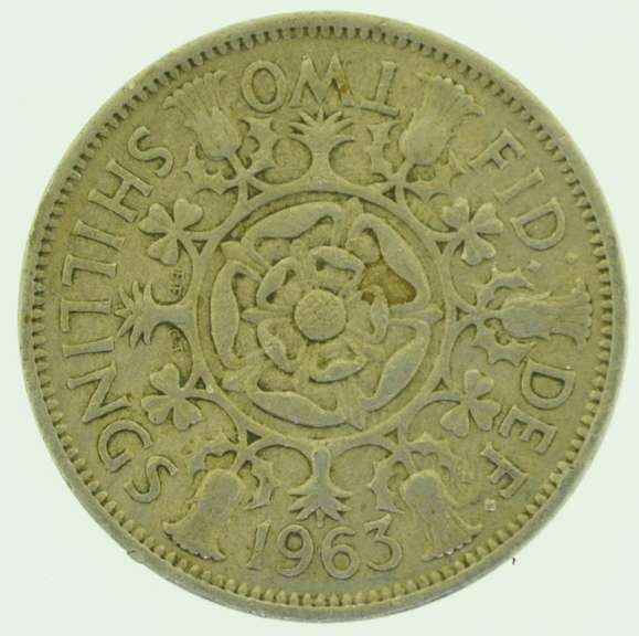 1963 Great Britain Queen Elizabeth II Two Shillings