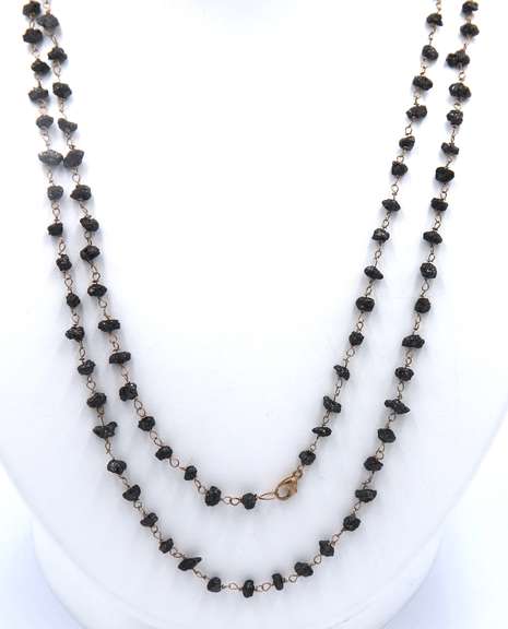 Edgy & Cool 14kt RG Andrea Fohrman Black Diamond Necklace