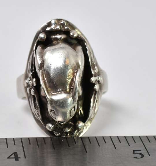 Sterling Silver Bunny Ring