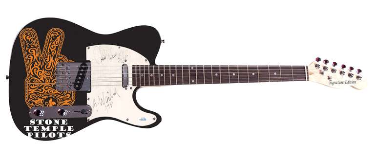 Scott Weiland Autographed Stone Temple Pilots Custom Photo Graphics Guitar ACOA