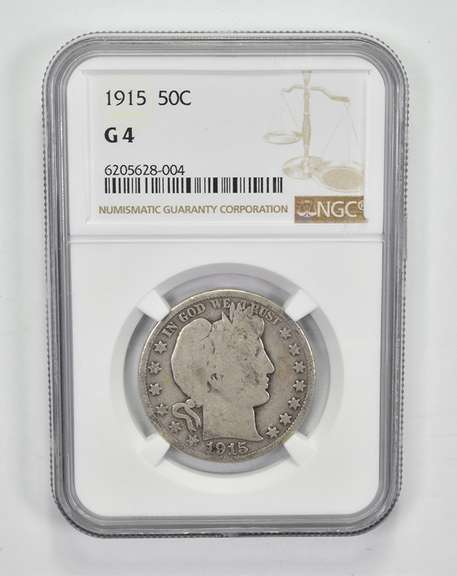 G4 1915 Barber Half Dollar - Graded NGC