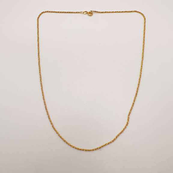 14kt Solid Yellow Gold Twisted Rope Chain