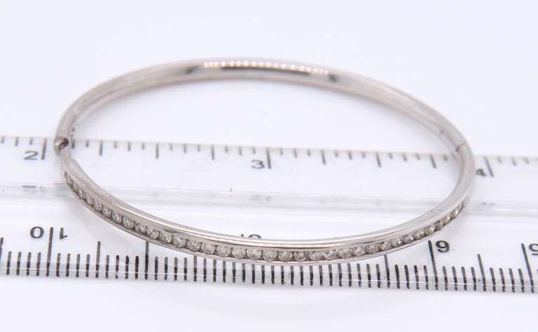 Incredible White Gold 0.60ctw Diamond Hoop Earrings