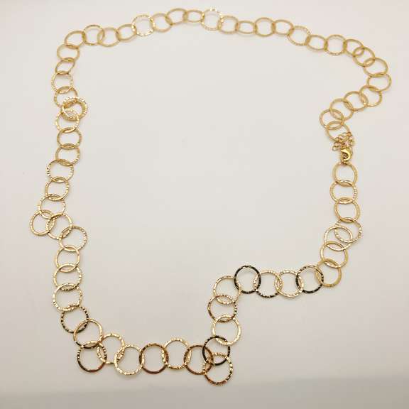Fashionable 22kt Plated Sterling Silver Necklace