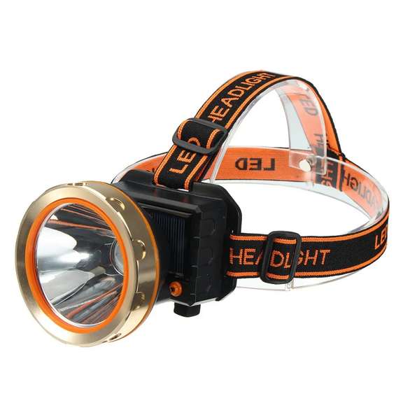 50000Lm Solar Rechargeable 3-Mode Headlight Headlamp
