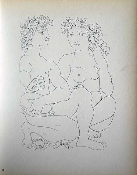 PABLO PICASSO, NUDE AND THE TAMBOURINE PLAYER