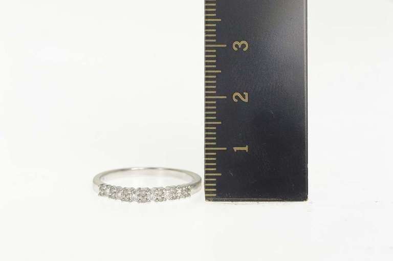 10K White Gold 0.25 Ctw Diamond Encrusted Classic Wedding Ring