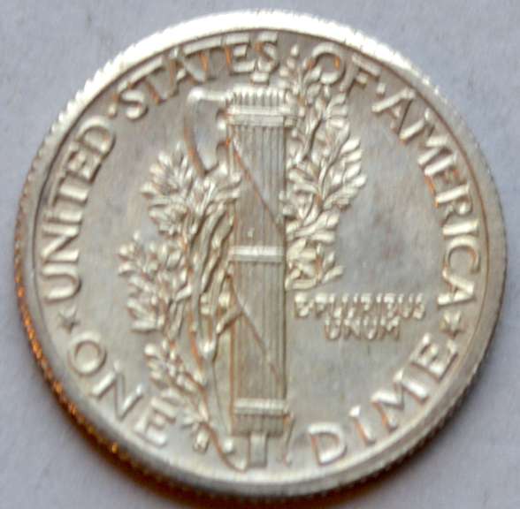 1916 S Gem BU  Full Split Bands Mercury Dime