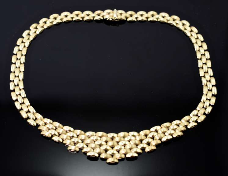 Dramatic and Textured 14K Necklace