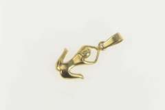 14K Yellow Gold Feminine Figure Fertility Motherhood Energy Pendant