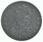 1825 Capped Bust Half Dollar Planchet Cutter Error 101