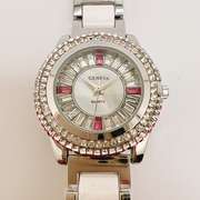 Beautiful Ceramic Geneva Watch with Stones