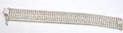 Wide Silver-Beaded Bracelet