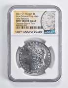 Error MS69 2021 Morgan Silver Dollar O Privy Mark OBV Stuck Anniv NGC
