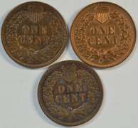 1903, 1905, & 1907 Indian Head Cents in Uncirculated