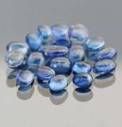 Excellent 11.44ct sapphire blue Kyanite cabochon set