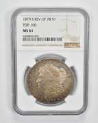 MS61 1870-S Rev Of 78 Morgan Silver Dollar - Top-100 - Graded NGC