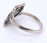 Vintage Sterling Silver Leaf Ring