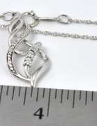 Sterling Silver Pendant With 3 Diamond Accents