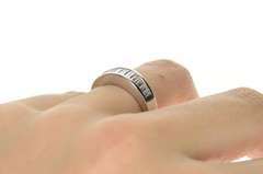 14K White Gold 0.80 Ctw Baguette Diamond D VS1 Wedding Band Ring