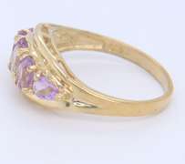 Gorgeous Yellow Gold Amethyst Ring