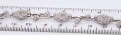 Romantic 14kt WG Diamond Accent Flower & Vine Bracelet