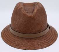 Gucci Nut Brown Straw Wide Brimmed Hat