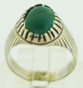 Sterling Silver Green Gemstone Ring