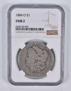 FAIR 2 1884-O Morgan Silver Dollar NGC