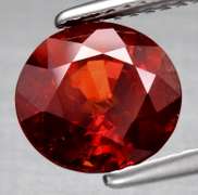 Fiery 3.22ct top red orange Spessartite Garnet solitaire