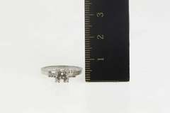 14K White Gold Vintage NOS 1950's 4.6mm Engagement Setting Ring