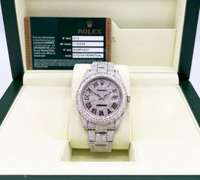 Glittering Diamond Rolex Watch Datejust with Diamond Bezel & Face