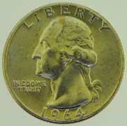 1964 Washington Silver Quarter lot of Two 25C US Coin